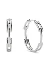 Monica Vinader Medium Link Earrings In Silver