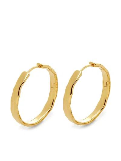 Monica Vinader Medium Siren Muse Hoop Earrings In Gold