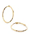 Monica Vinader Medium Yellow Gold Siren Hoop Earrings In Brown