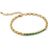 Monica Vinader Mini Baguette Chain Bracelet In Multi