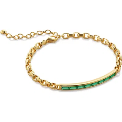 Monica Vinader Mini Baguette Chain Bracelet In Multi
