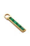Monica Vinader Gold Mini Baguette Ear Charm Green Onyx In 18k Gold Vermeil