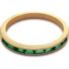 Monica Vinader Mini Baguette Half Eternity Ring In Green
