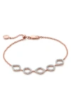 Monica Vinader Mini Cluster Diamond Bracelet In Gold
