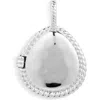 Monica Vinader Mini Deia Locket Charm In Sterling Silver