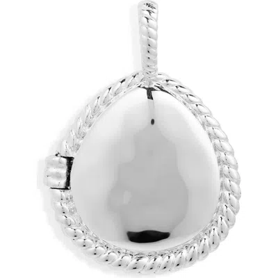 Monica Vinader Mini Deia Locket Charm In Sterling Silver