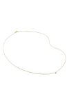 Monica Vinader Mini Diamond Pendant Necklace In Gold