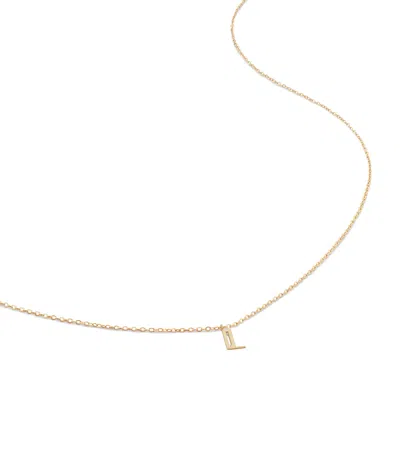 Monica Vinader Mini Gold L Initial Necklace