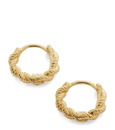 Monica Vinader Mini Gold Vermeil Corda Huggie Earrings