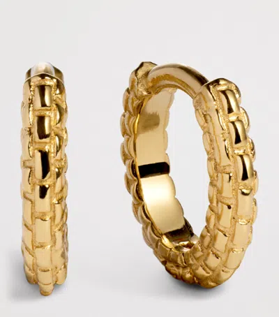 Monica Vinader Mini Gold Vermeil Heirloom Huggie Earrings
