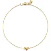 Monica Vinader Gold Mini Heart Chain Bracelet In Gold