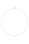 Monica Vinader Mini Heart Chain Necklace In Gold