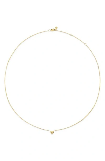 Monica Vinader Mini Heart Chain Necklace In Gold