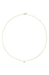 Monica Vinader Mini Heart Lab-grown Diamond Necklace In Gold