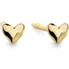 Monica Vinader Gold Mini Heart Stud Earrings In Gold