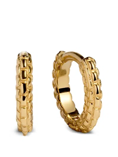 Monica Vinader Mini Heirloom Huggie Earrings In Gold