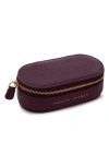 Monica Vinader Mini Leather Jewelry Case In Aubergine