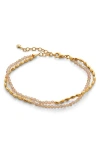Monica Vinader Mini Nugget Beaded Layered Bracelet