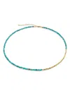 Monica Vinader Mini Nugget 18ct Yellow Gold-plated Vermeil Sterling Silver And Onyx Necklace In Blue