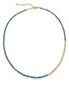 Monica Vinader Gold Plated Vermeil Silver 16-18' Mini Nugget Gemstone Beaded Necklace In Gold