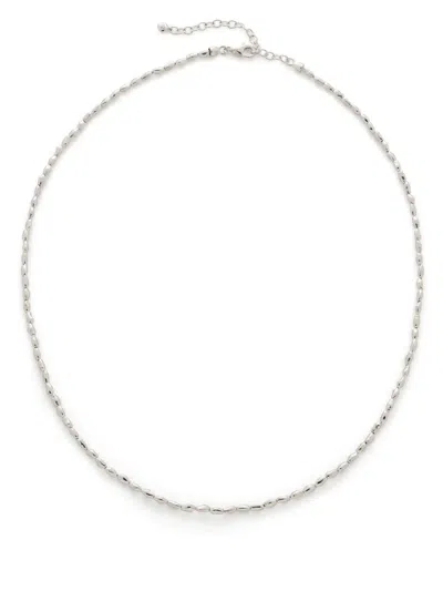 Monica Vinader Mini Nugget Necklace In Silver