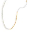 Monica Vinader Mini Nugget 18ct Recycled Yellow Gold-plated Vermeil Sterling-silver And Faux-pearl Beaded In Gold