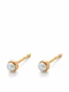 Monica Vinader Mini-pearl-stud-earrings In Gold