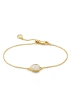 Monica Vinader Mini Siren Fine Chain Bracelet In Moonstone/yellow Gold