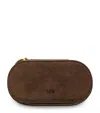 Monica Vinader Mini Suede Oval Jewellery Case In Brown