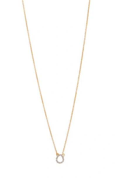 Monica Vinader Mini Teardrop Diamond Pendant Necklace In Yellow Gold