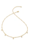 Monica Vinader Mini Gem 18ct Recycled Yellow-gold Plated Vermeil Sterling-silver And White Topaz Necklace In 18ct Gold Vermeil