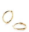 Monica Vinader Gold Siren Mini Huggie Earrings In Gold