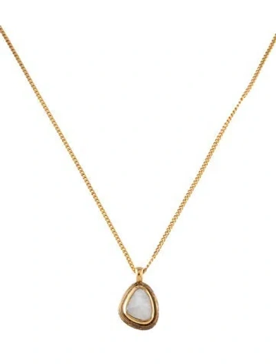 Pre-owned Monica Vinader Moonstone Amulet Pendant Necklace, 20" In Multi