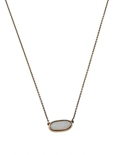 Pre-owned Monica Vinader Moonstone Pendant Necklace, 19" In Multi