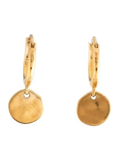 Pre-owned Monica Vinader Muse Disc Mini Huggie Earrings In Multicolor