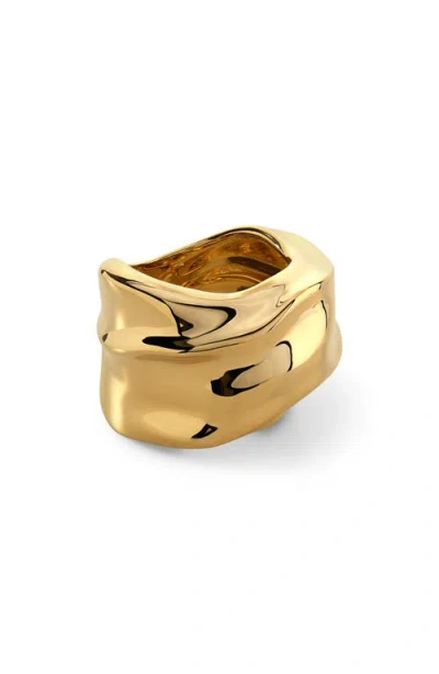 Monica Vinader Nomade Bold Ring In Gold