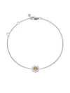 Monica Vinader Sterling Silver November Birthstone Chain Bracelet Citrine In Metallic