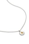 Monica Vinader Sterling Silver November Birthstone Chain Necklace Citrine In Sterling Silver