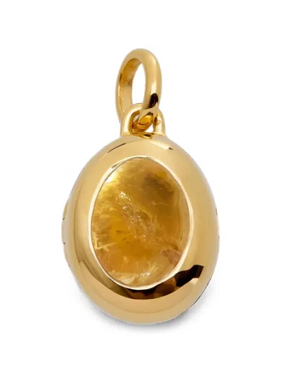 Monica Vinader November Birthstone Halskette Mit Zitrin In Gold