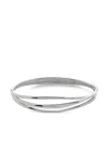 Monica Vinader Sterling Silver Nura Wrap Bangle In Metallic