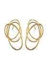 Monica Vinader Nura Wrap Drop Earrings In Gold