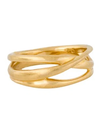 Pre-owned Monica Vinader Nura Crossover Ring In Multicolor