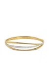 Monica Vinader Nura Diamond Bangle Bracelet In Brown