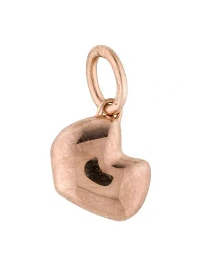 Pre-owned Monica Vinader Nura Heart Pendant Charm, 0.75" In Multi