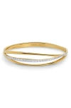 Monica Vinader Nura Lab-created Diamond Pavé Wrap Bangle Bracelet In Gold