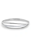 Monica Vinader Nura Lab-created Diamond Pavé Wrap Bangle Bracelet In Metallic