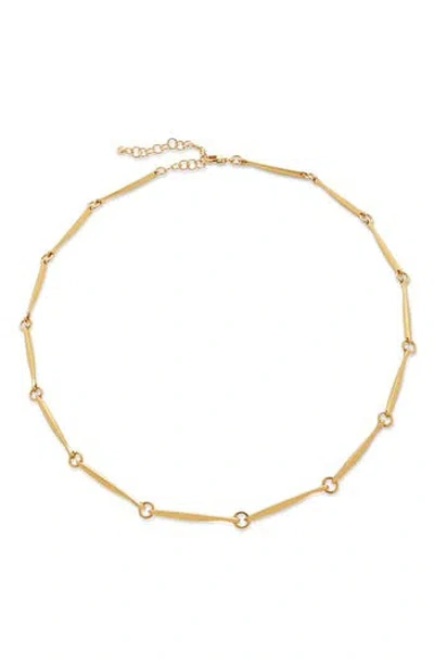 Monica Vinader Nura Link Necklace In 18ct Gold Vermeil/ Silver