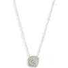 Monica Vinader Nura Mini Nugget Pavé Diamond Pendant Necklace In Silver