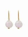 Monica Vinader Nura Pearl Drop Earrings In Gold