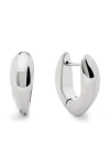 Monica Vinader Nura Reef Medium Hoop Earrings In Metallic